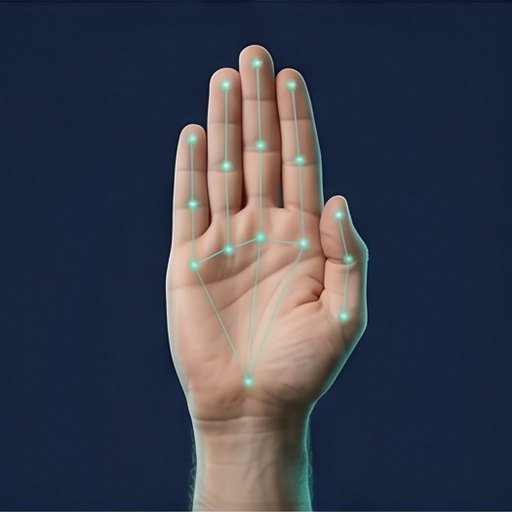 Hand landmark tracking on an open palm
