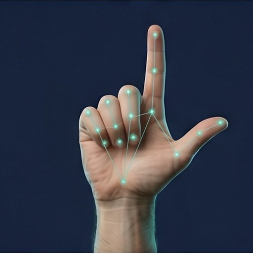 Hand landmark tracking on an L shape