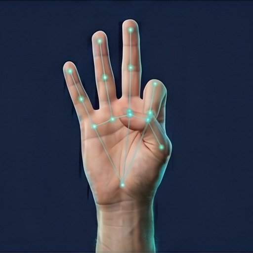 Hand landmark tracking on four extended fingers